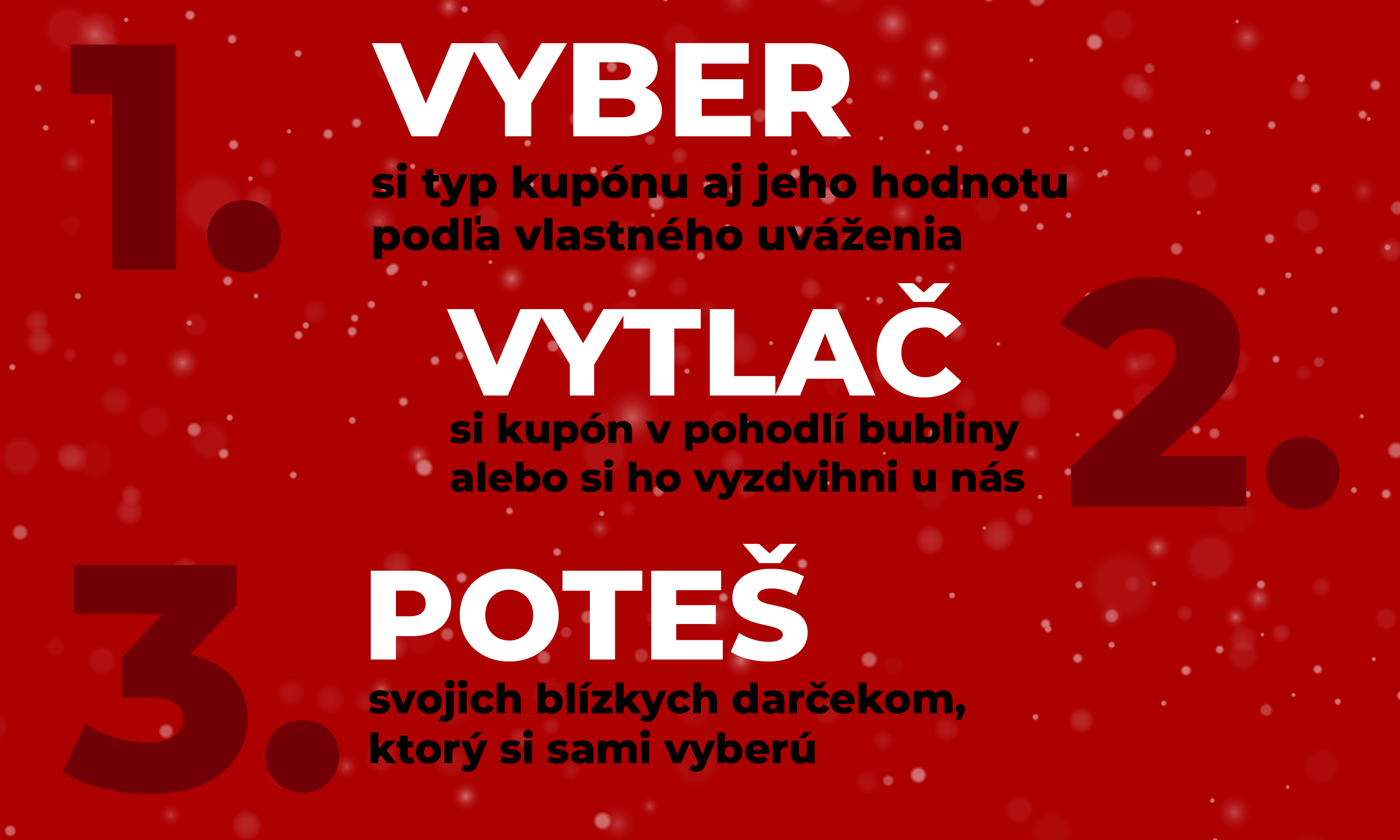 TIP NA DARČEK: darčeková poukážka v ľubovoľnej hodnote