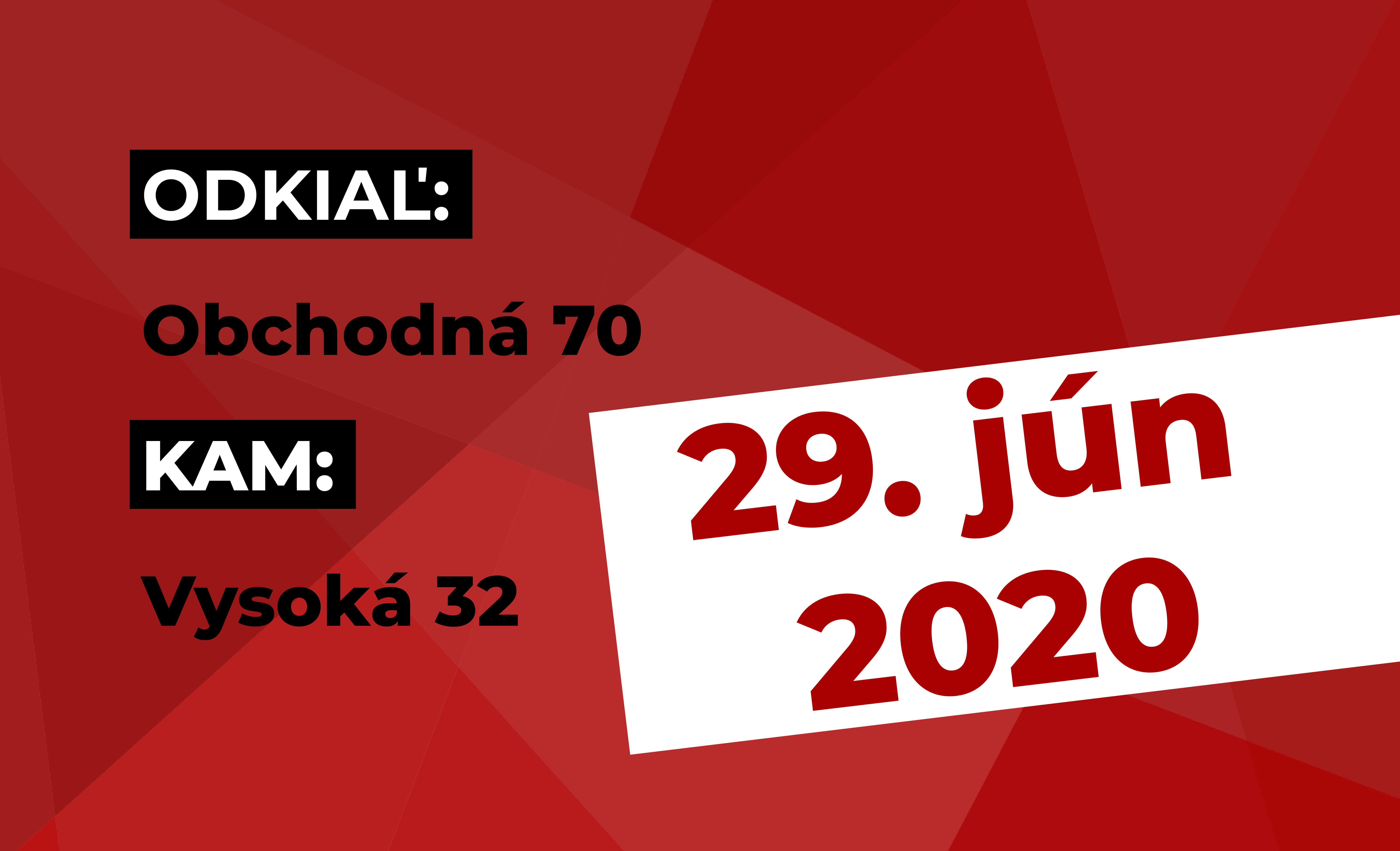 Sťahujeme predajňu na Obchodnej